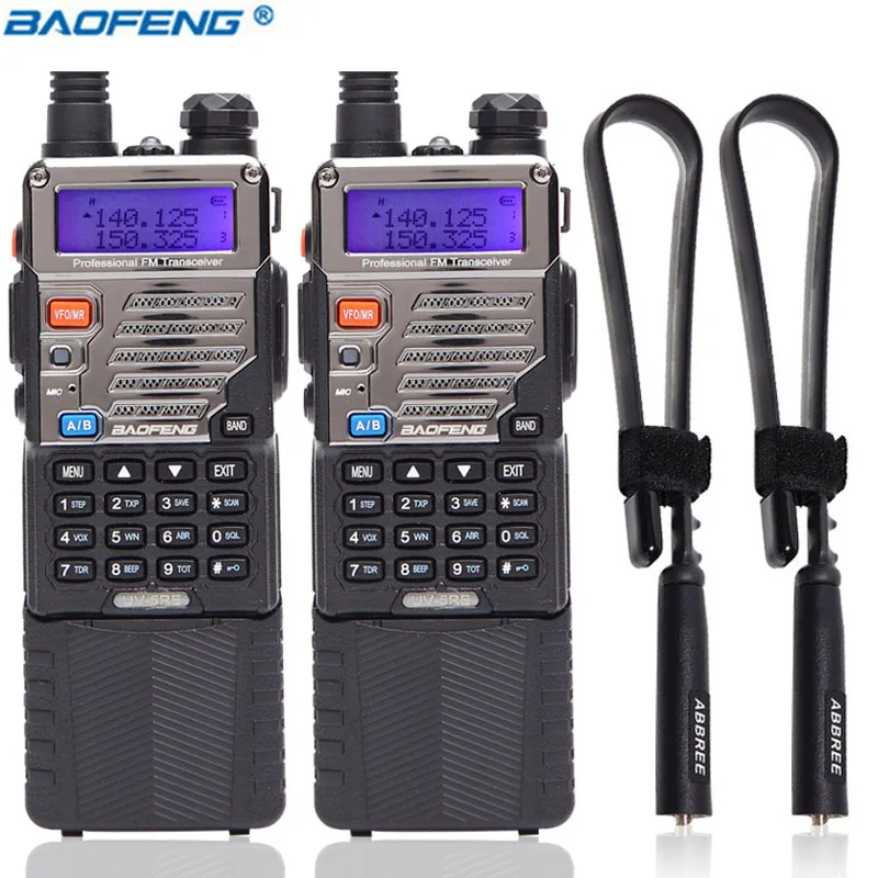 2 шт. Baofeng UV-5RE портативная рация 8 Вт Мощность ful высокое Мощность 3800 мАч 10 км uhf vhf 8 Вт long range Пеший Туризм uv5r cb Любительское радио