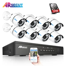 Onvif Plug And Play 8CH NVR Kit Security POE CCTV System 1080P HD 36 IR Outdoor Video Surveillance POE IP Camera Kit 2TB HDD 48V