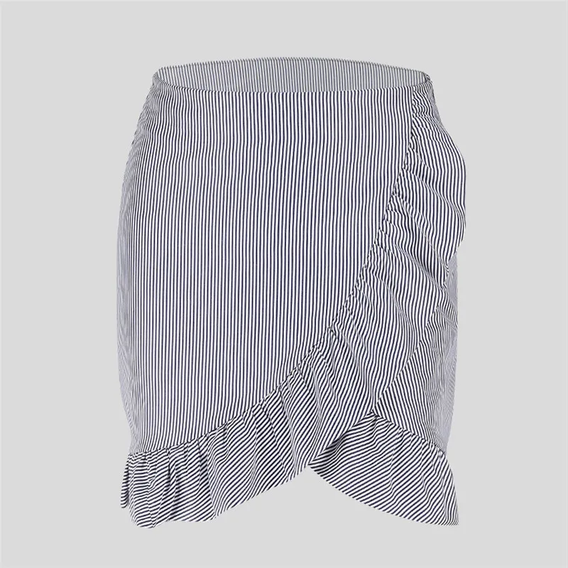 ARTI мисс женщины оборками полосой юбки лето 2017 г. Мода Повседневная Slim Fit Высокая