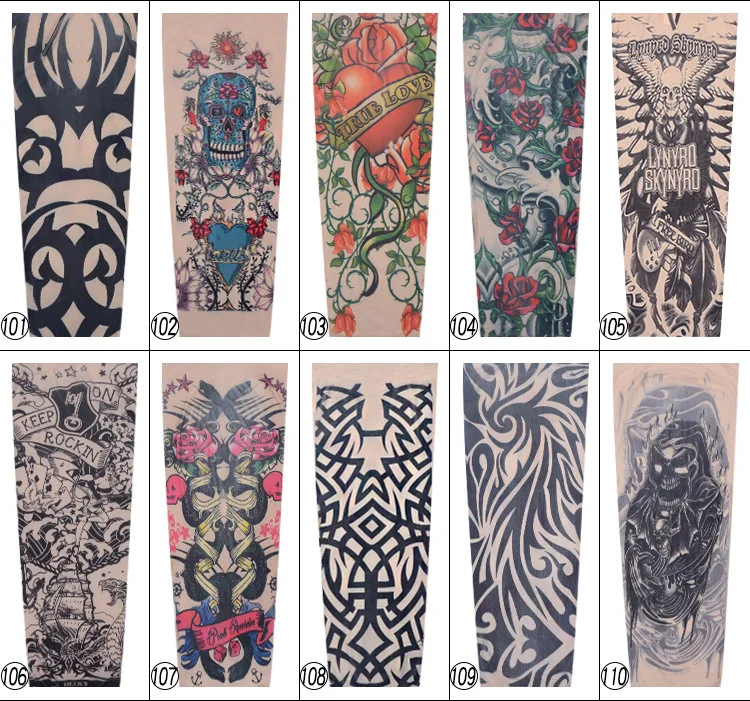 Модная Татуировка теплый рукав унисекс защита от ультрафиолета наружный поддельный рукав с татуировками грелка рукав Mangas tatuagem наручная