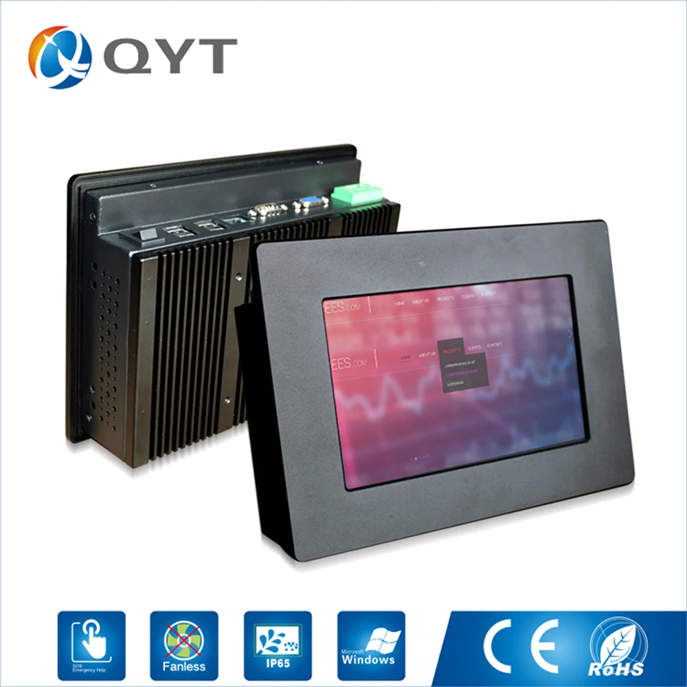 

High Quality Atom N2807 2GB DDR3 32G SSD Touch Screen Embedded 7 inch Fanless Mini Industrial Pc With VGA/RS232/4*USB/RJ45/WIFI
