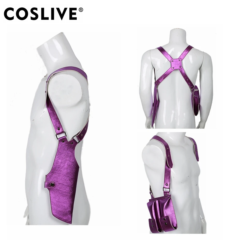 

Coslive Suicide Squad Movie Cosplay Joker Dark Purple Holster & Gun Case with High Reducibility Props For Unisex Adult