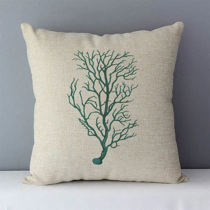 Wholesale plants life trees printed cozy cushion for couch seat back cushions home decorative pillows 45x45cm without core MYJG bench cushions indoor