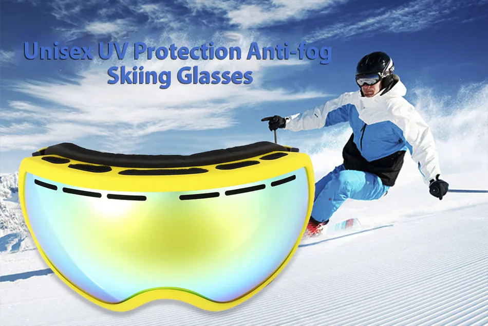 BENICE защита от ультрафиолета-туман большие лыжные очки для мужчин женщин очки для сноубординга 5 цветов лыжные очки