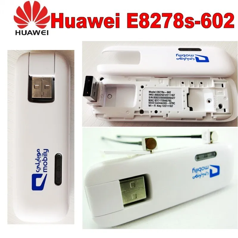 Открыл Huawei e8278 150 Мбит/с lte беспроводной USB модем e8278s-602 4G Wi-Fi stick плюс 2 шт. 4G антенны