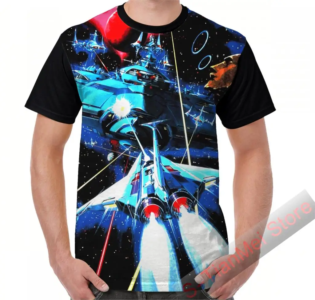 

Summer Graphic t shirt men tops tees Gradius printed women funny T-Shirt Short Sleeve Casual tshirts