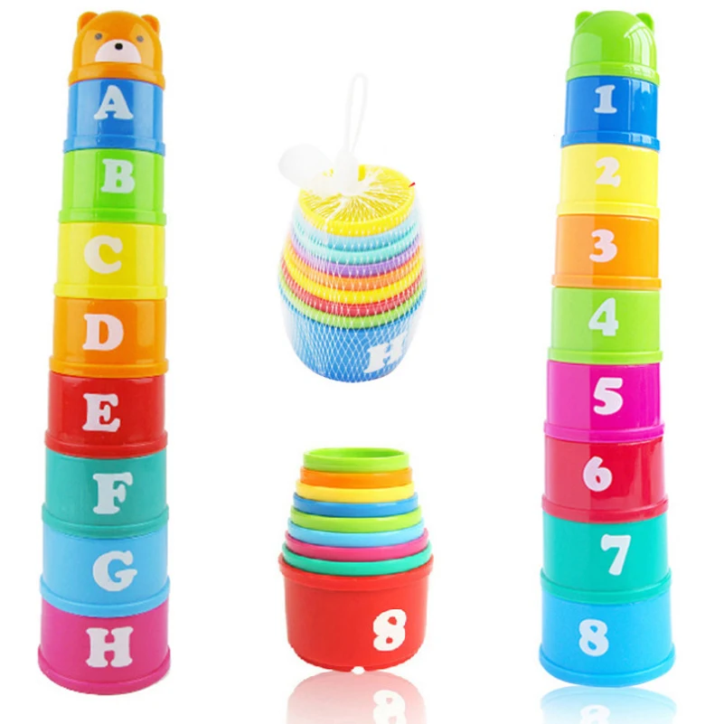Numbers Letter Educational Stacking Baby Blocks Learning Toys Play Cups | Игрушки и хобби