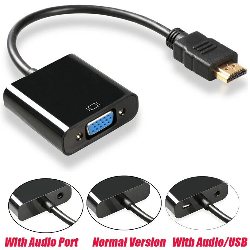 Hot Sale HDMI TO VGA Cable 4K 1080P VGA Converter Cable For Xiaomi Mi