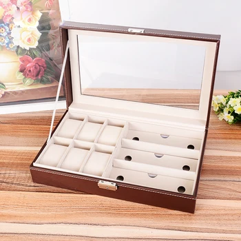 

6 Checks Watch Storage Box 3 Checks Glasses Storage Box Holder Eyewear Organizer Display Case Collector