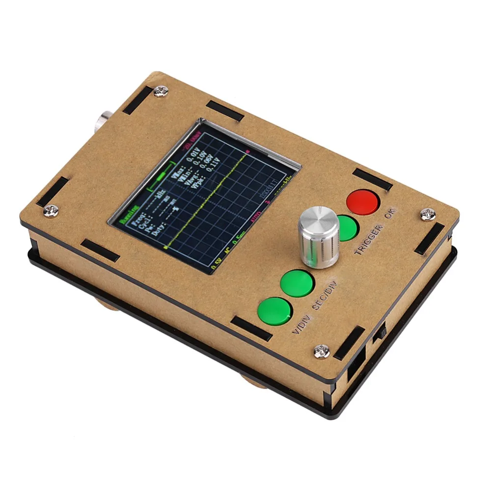 

2.4" TFT LCD Mini Digital Oscilloscope 1Msps STM32 12-Bit with Probe Black Finished Product 0 - 200 KHz