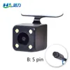 HL CDD камера заднего вида Camara с объективом 2,5 мм разъемом с 6 выходами, кабелем ночного видения, 4 светодиодными лампами для автомобильного вид... ► Фото 3/6