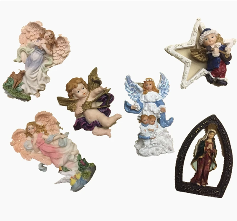 

Handmade Painted Angel Series 3D Fridge Magnets Tourism Souvenirs Refrigerator Magnetic Stickers Gift