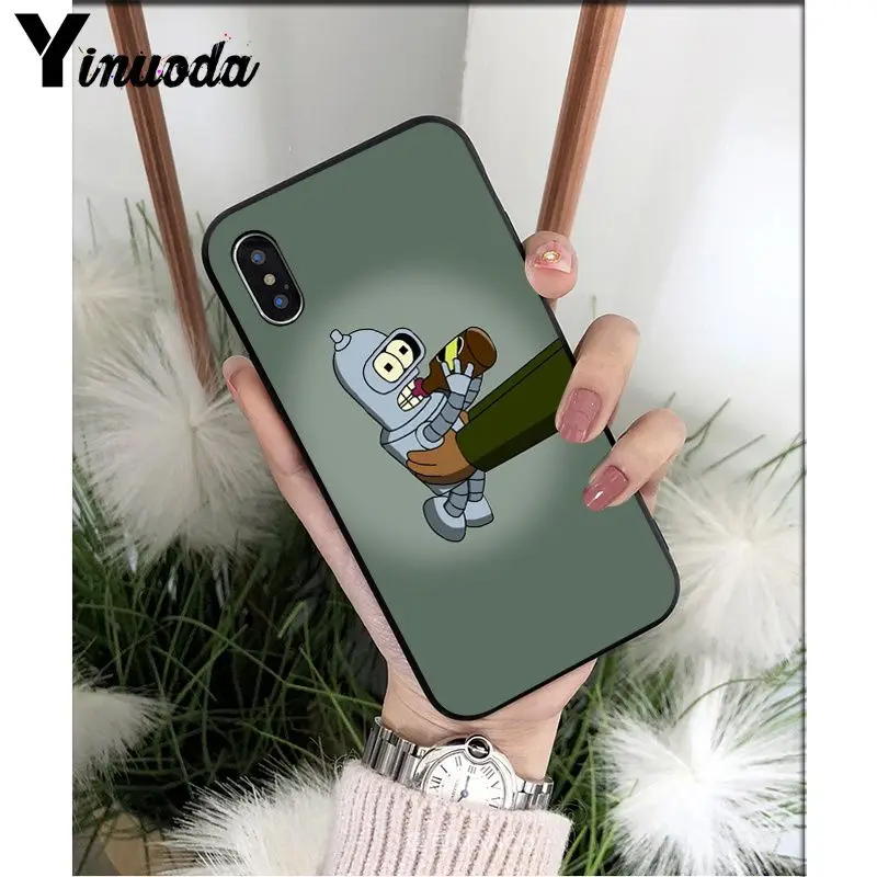 Yinuoda Futurama Bender ТПУ Мягкий силиконовый чехол для телефона чехол для Apple iPhone 8 7 6 6S Plus X XS MAX 5 5S SE XR Чехол для мобильного телефона s