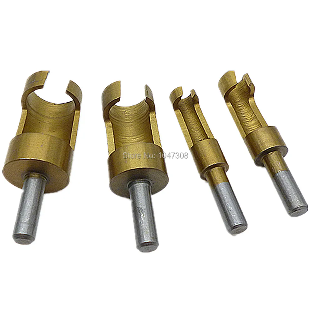 Titanium Plug Cutter Set 6-16mm 4 piece Hole Wood Drills Power Tools DIY