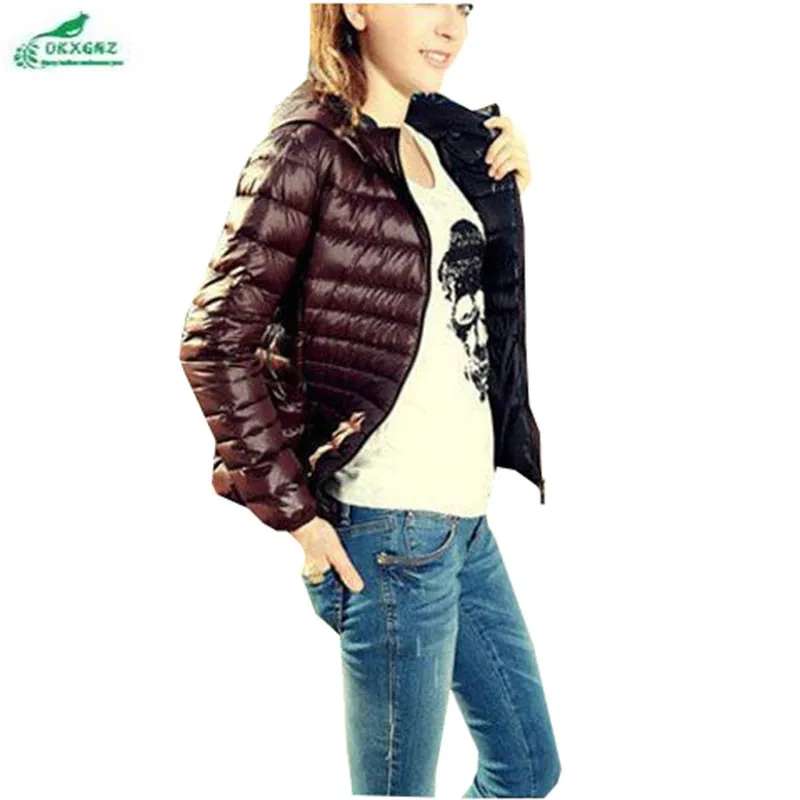 OKXGNZ Autumn cotton clothing women s 2017 new women long sleeved hooded winter cotton jacket thin