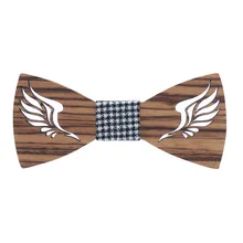 Мужская Борода крыло полый резной деревянная бабочка галстук роскошный Жених шеи рубашка воротник Свадебный костюм вечерние бабочки деревянный бант для подарков Галстуки