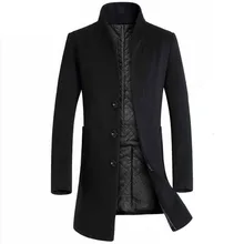Laamei, винтажные готические куртки, Осень-зима, утолщенное шерстяное мужское пальто, деловое мужское классическое пальто средней длины, jaqueta