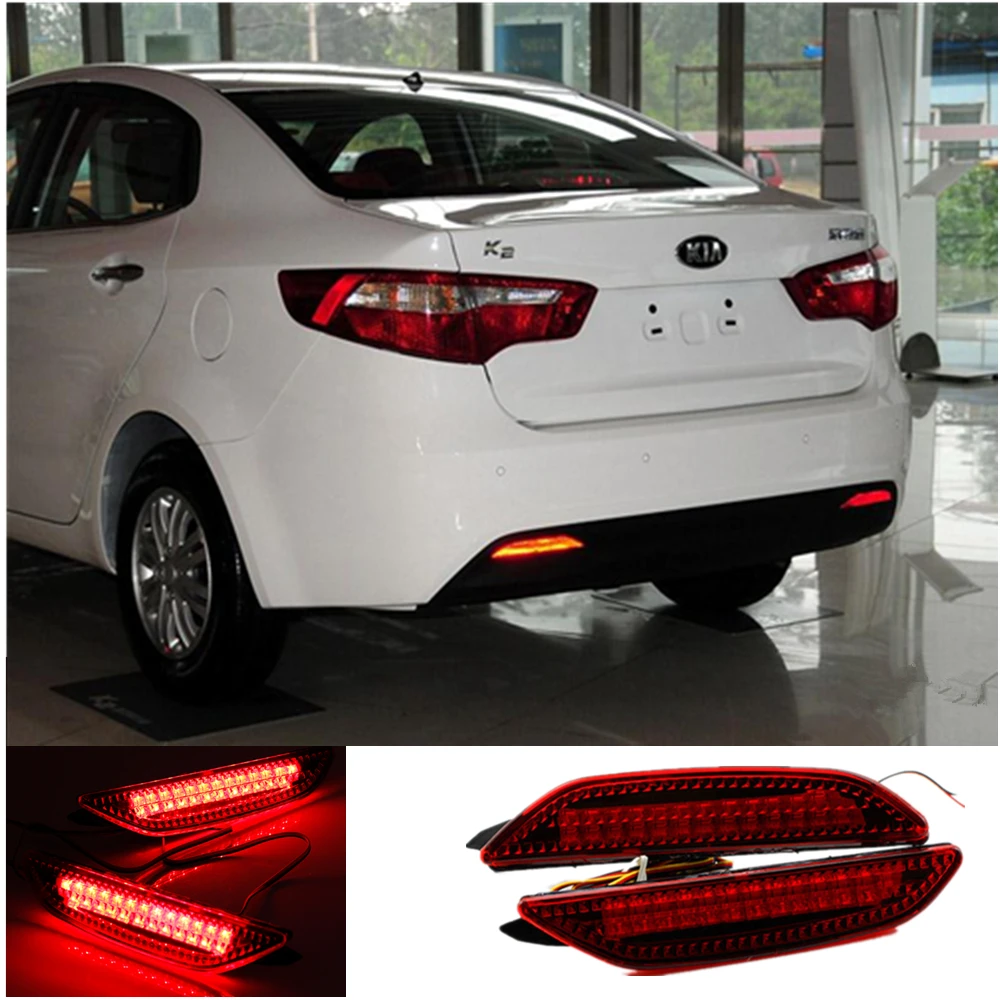 for 2011 2013 Kia Rio K2 Sedan Car Rear Park Brake lights Tail Bumper