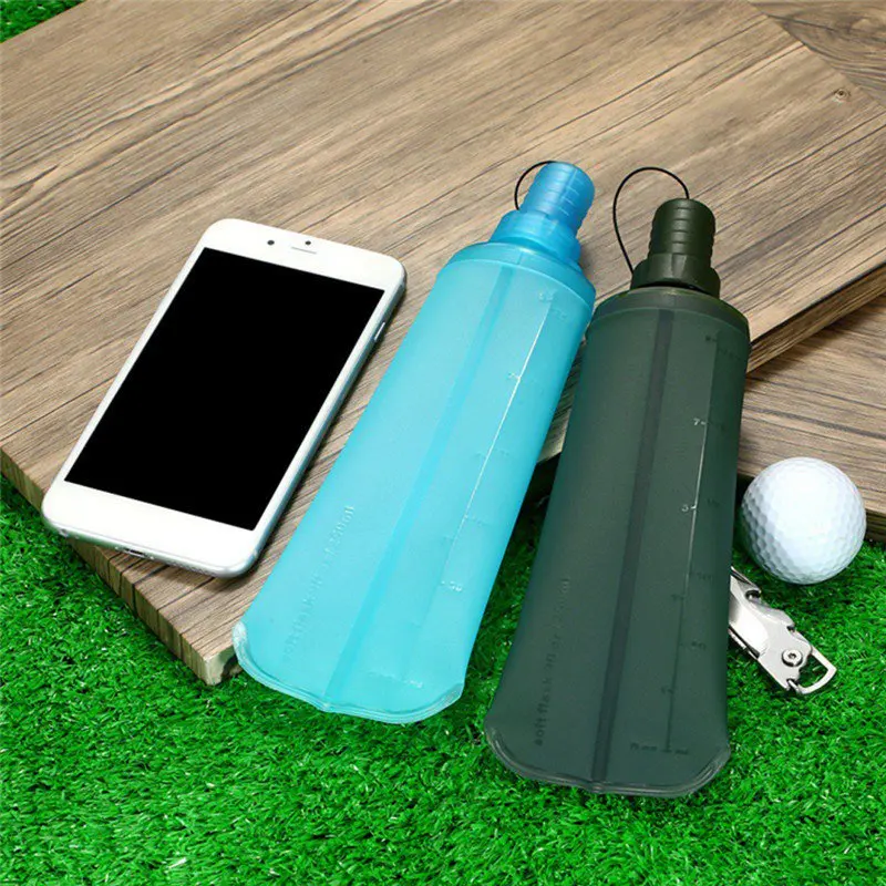 250 мл 500 мл ТПУ Спортивная бутылка для кемпинга гидро мягкая колба складная бутылка для воды для пеших прогулок