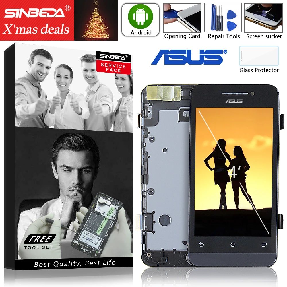 

4.0"Original LCD For ASUS Zenfone 4 A400CG LCD Display Touch Screen With Frame Digitizer Assembly For ASUS A400CG Zenfone4 LCD