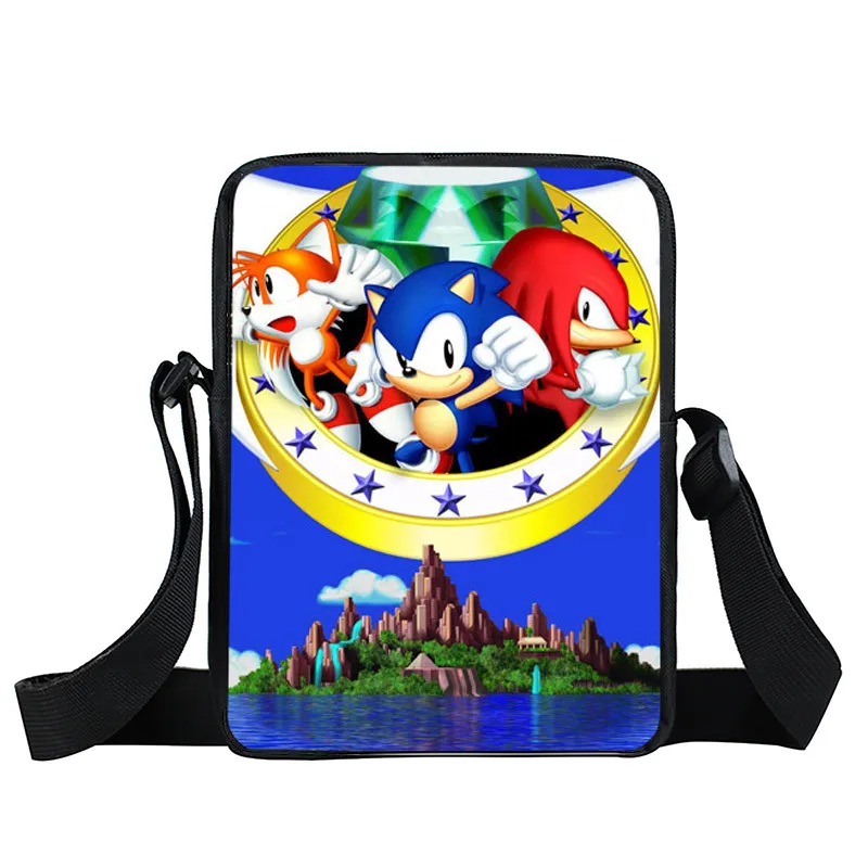 Мультфильм sonic Малый Детская сумка через плечо школьные ранцы дети bookbag обувь для мальчиков девочек Сумка через плечо сумка-почтальон мини подарок - Цвет: XKBYSXZ16