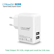 Europe UE Plug 20 W 4.2A AC Adaptateur Rapide De Charge USB Puissance chargeur Pour iPhone pour Samsung Galaxy Note4 Tablet pour HTC Un M9