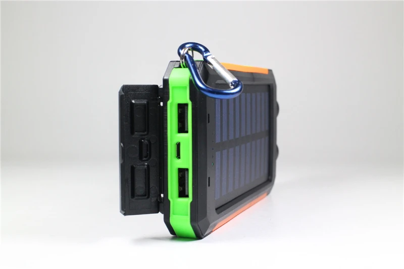 Солнечное зарядное устройство, водонепроницаемый аккумулятор, 20000 мА/ч, внешний портативный внешний аккумулятор на солнечной батарее и подключаемый светодиодный светильник для смартфонов