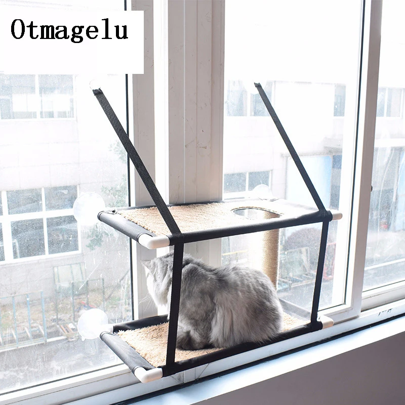 Strong Paste Glass Window Cat Hammock Washable Cat Bed Single or Double Layers Cozy Pet Hanging Window Cat Hanging Mat House4