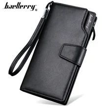 Card holder Leather Wallet men Long Design Quality passport cover Fashion Casual Mens font b Purse