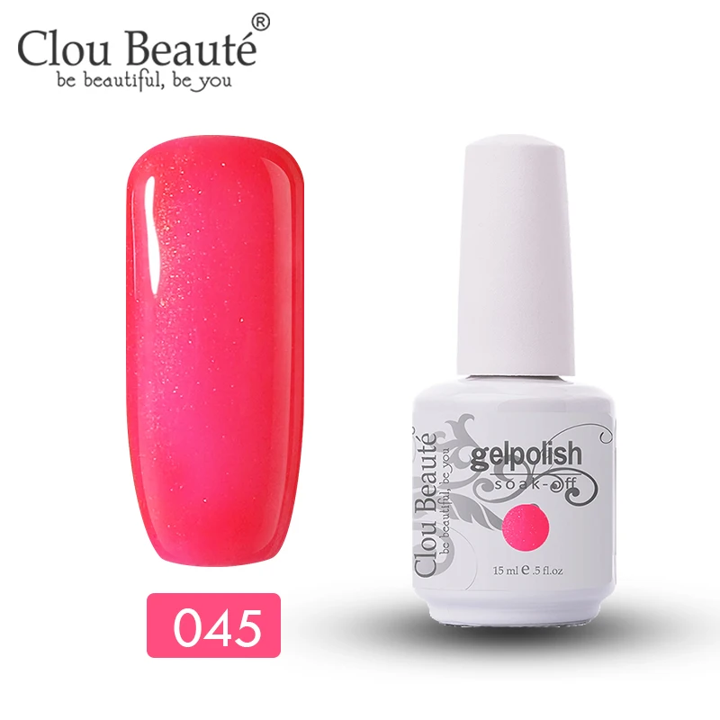 Гель-лак для ногтей Clou Beaute, 15 мл, 47 цветов, СВЕТОДИОДНЫЙ УФ-Гель-лак для ногтей, желтый, оранжевый, розовый, красный, впитывающий гель, эмаль, УФ-Гель-лак - Цвет: 11045