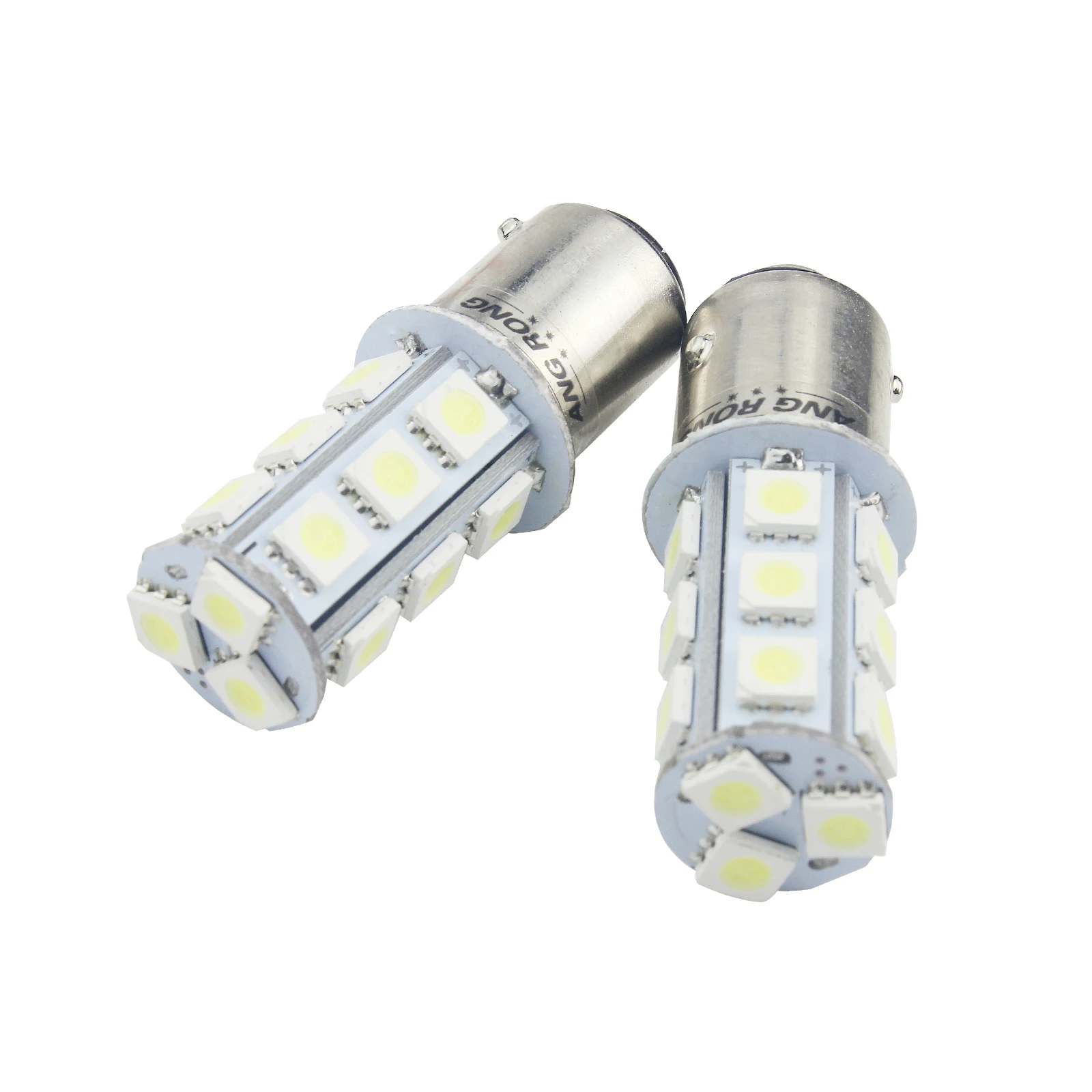Светодиодный стоп сигнал ANGRONG 2x BAZ15d P21/4w 566 18 SMD для автопарковки белый|Сигнальная
