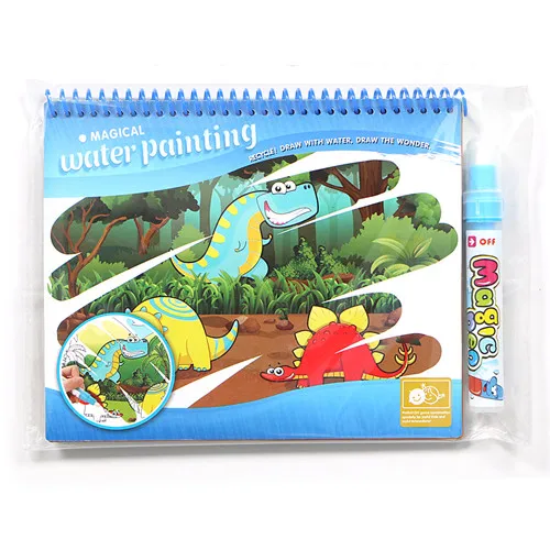 Magical water drawing book coloring painting board with 1pc water pen toy for kid,Zoo animal ABC for choose graffiti book toys 9