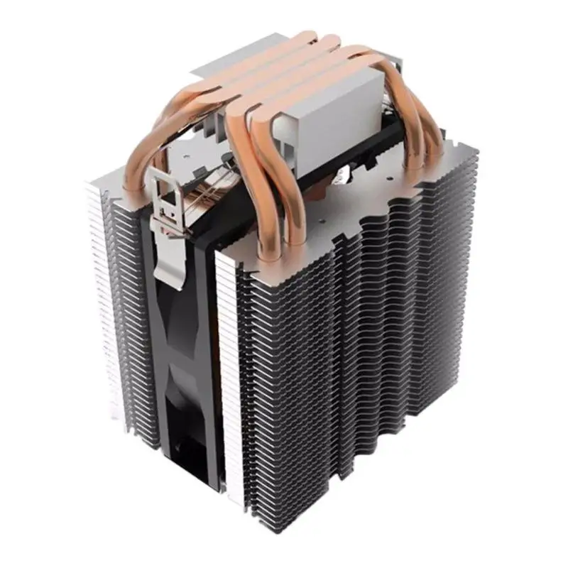 

4pcs Heatpipe Radiator Blue LED Hydraulic Bearing Quiet 3pin CPU Cooler Fan Heatsink for Intel