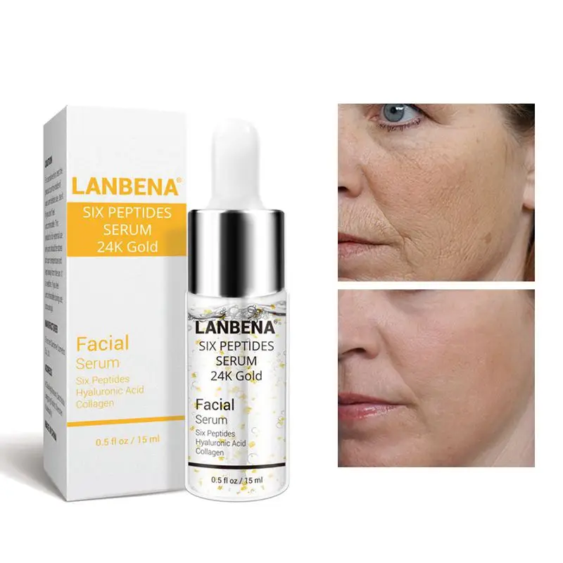 

LANBENA 24K Gold Six Peptides Serum Face Cream Anti-Aging Wrinkle Lift Firming Whitening Moisturizing Acne Treatment Skin Care