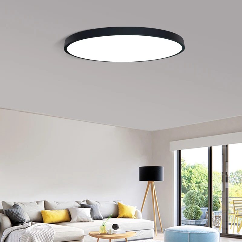 High Brightness Modern Led Ceiling Lights Black White 5cm Ultra