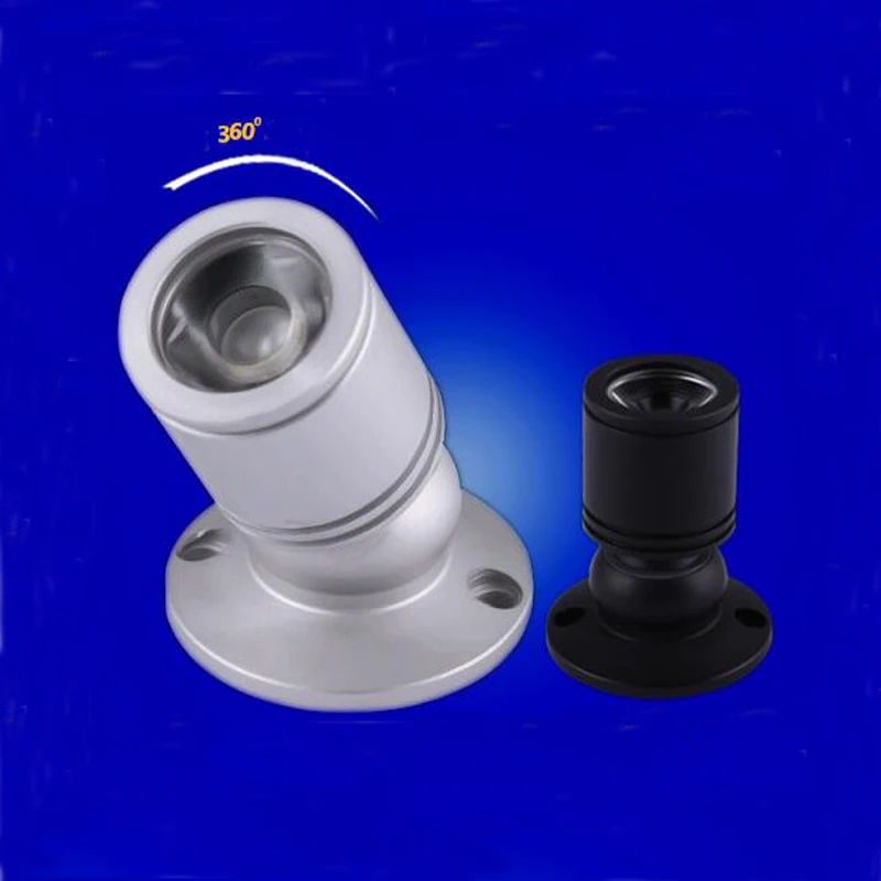 

5pcs adjustable-pitch 1w LED Mini Surface Mounted Light led downlight Jewelry Cabinet Lamp spot light 85-265v cabinet led light