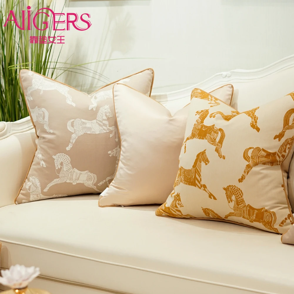 Avigers оранжевая грива лошадь европейские Чехлы для подушек квадратные декоративные подушки Чехлы для подушек для дивана гостиной спальни