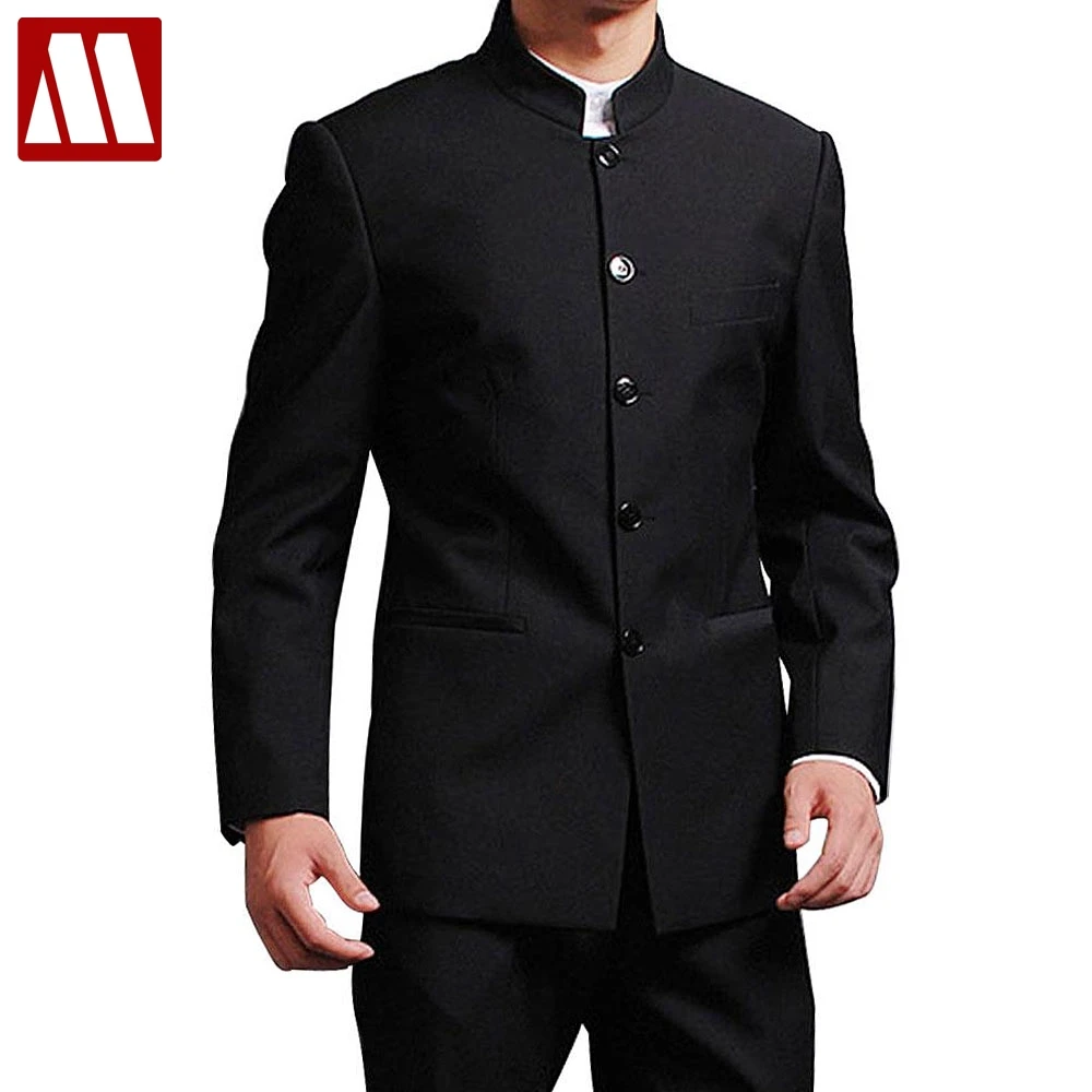 Jacket + Pants Men Formal Business Suits Pants Chinese Tunic Suits ...