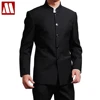 Jacket + Pants Men Formal Business Suits Pants Chinese Tunic Suits Black New Arrival Traditional Mandarin Plus Size XXXXL F048 1