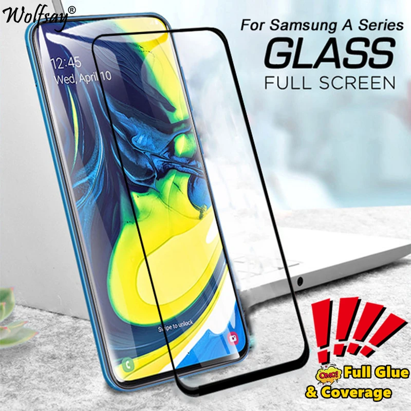 

Full Cover Tempered Glass For Samsung Galaxy A80 Screen Protector Whole Glue Safety Glass For Samsung A80 Phone Glass A805F/DS