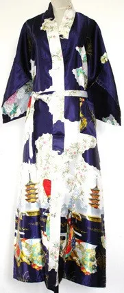Black Chinese Women's Silk Rayon Robe Kimono Bath Gown Spring Mujer Pijama Nightgown Size S M L XL XXL XXXL Zhs02E