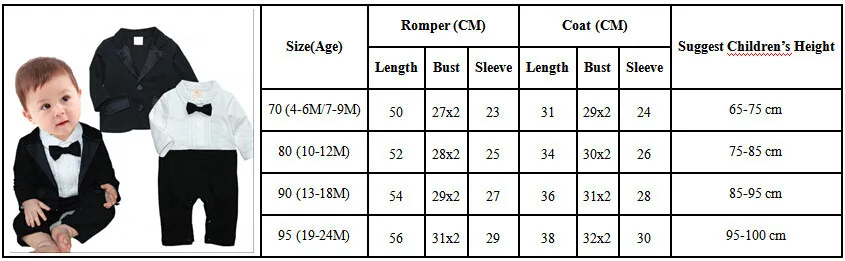Новорожденные, Мальчики комплект Джентльменские бабочки комбинезон+ куртки младенцы 2 шт. костюм на день рождения Одежда на выход