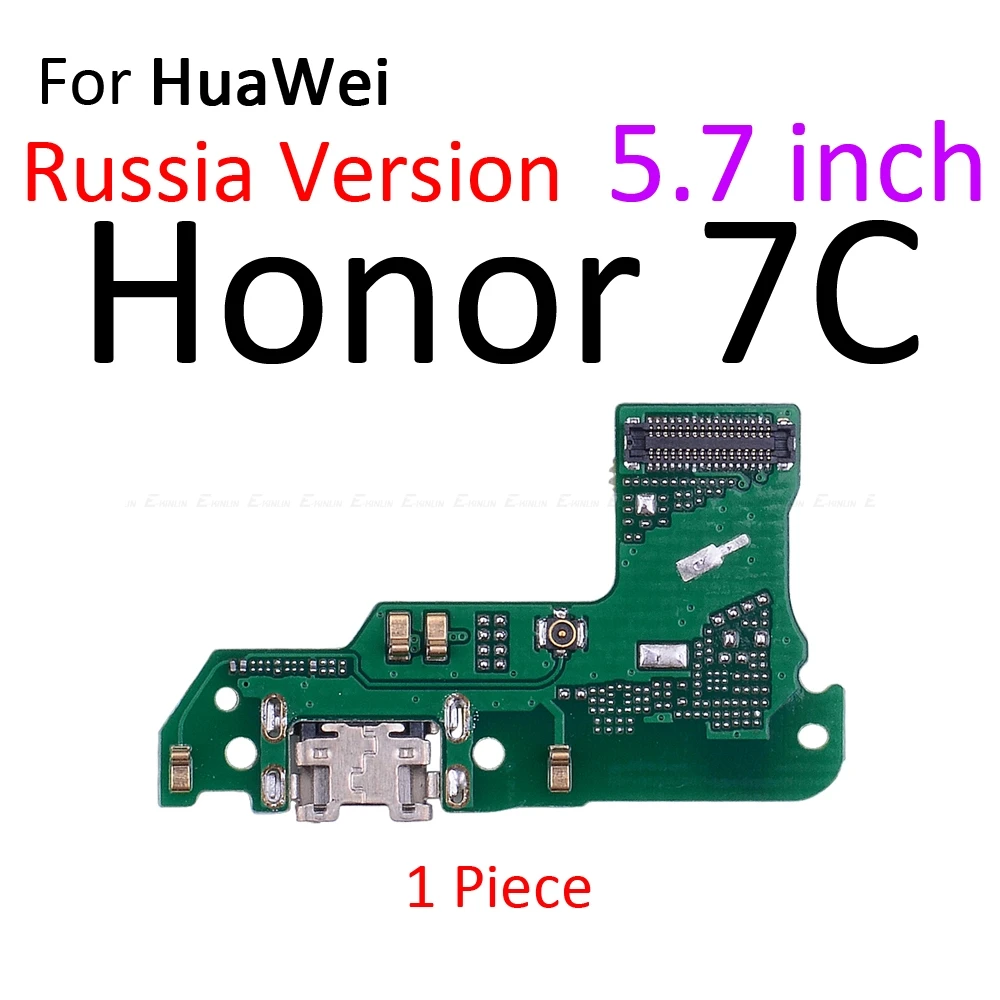 Usb порт зарядки док разъем зарядное устройство для платы микрофон гибкий кабель для HuaWei Honor Play 8A 7A 7C 7X7 S 6A 6C 6X 5C Pro - Цвет: For Honor7C 5.7inch