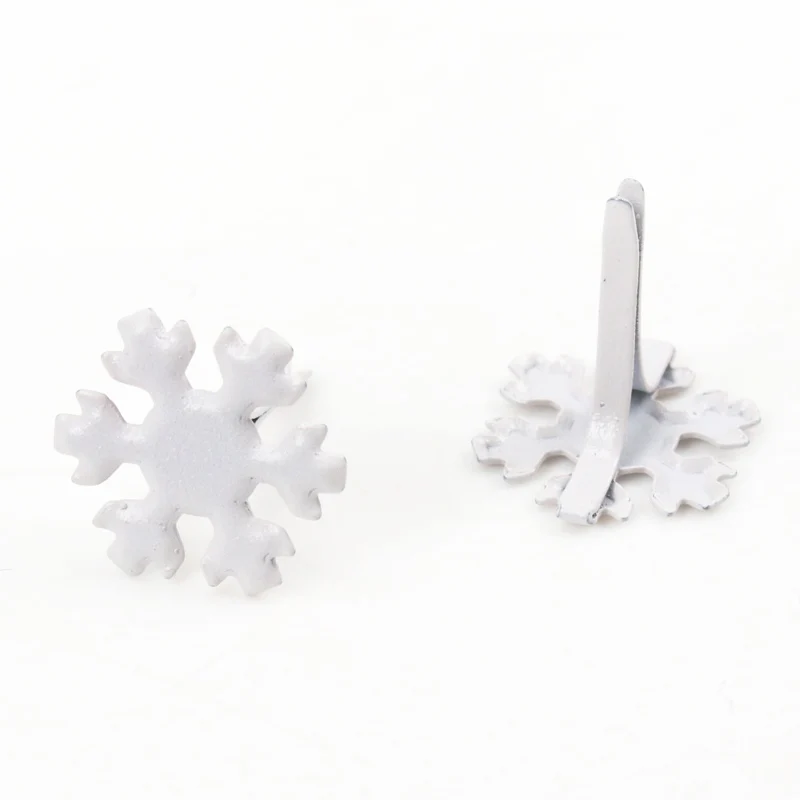 Metal Brads 50PCs 12x14mm White Sonwflake Scrapbooking Embellishment Fastener For shoes Decoration metal brads