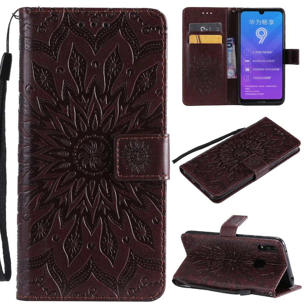 Huawei Y6 2019 trường hợp Huawei Y6 2019 Trường Hợp Da Sang Trọng Wallet Lật Điện Thoại Coque Đối Với Huawei Y6 2019 MRD-LX1 MRD-LX1F Y 6 Thủ huawei waterproof phone case