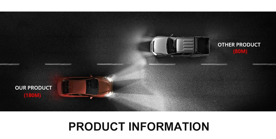 Foxcncar 2PCS  LED H4 H1 H11 H4 Led H7 Bulb Car Headlight High Low Beam 80W 8000LM 12V 24V Fog Light Kit Super Bright Car Light (7)