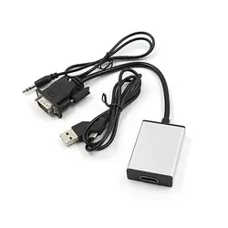 Активный VGA конвертер HDMI кабель адаптер с аудио 1080 P для портативных ПК к HDTV проектор с USB к micro Мощность кабель