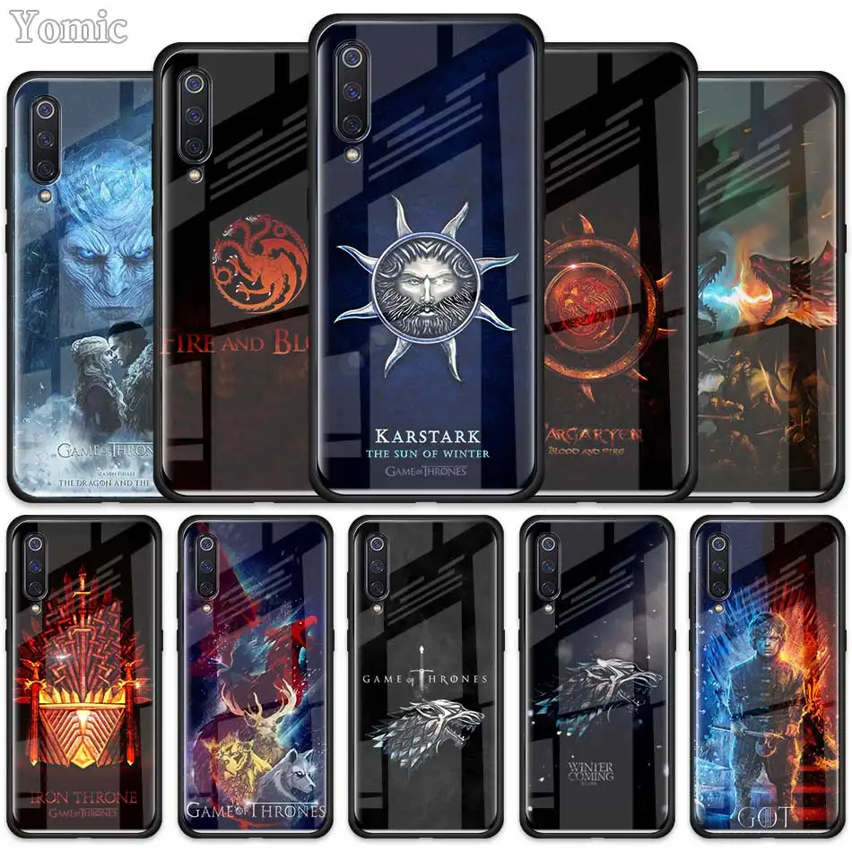 

Game Of Throne House Tempered Glass Case for Xiaomi Redmi Note 7 6 Pro K20 Pro Redmi 7 Mi 9 Cell Mobile Phone Cases Cover Coque