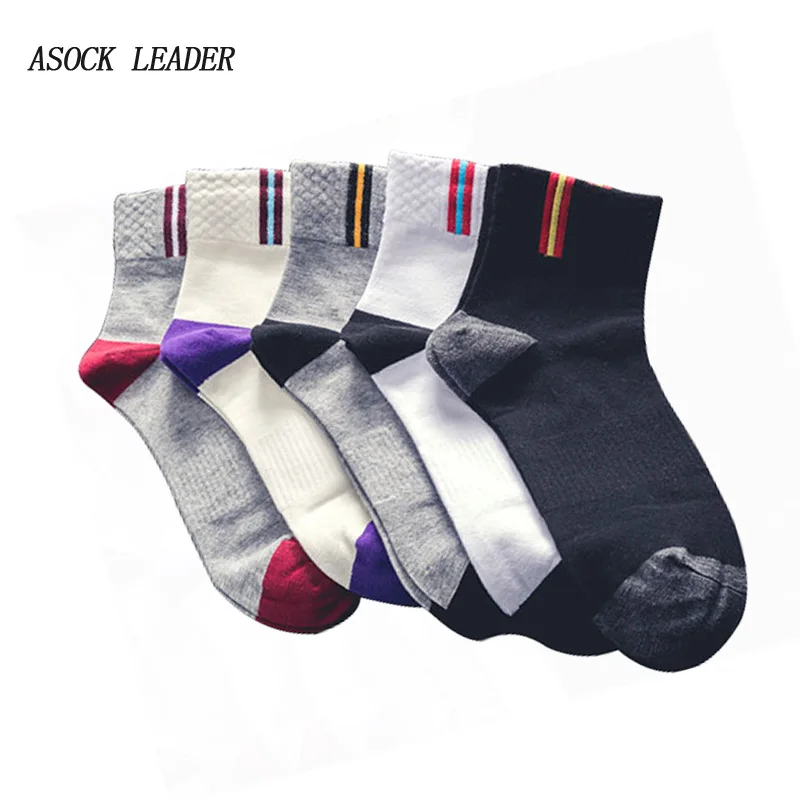 

2018 Spring Summer New Socks Men Fashions Men's Business Combed cotton White long sock Men Gifts Socks 5 Pairs/Lot No Box
