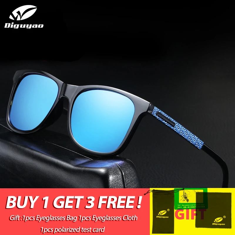 

DIGUYAO BRAND DESIGN Classic Polarized Sunglasses Men Women Driving Square Frame Sun Glasses Male Goggle UV400 Gafas De Sol